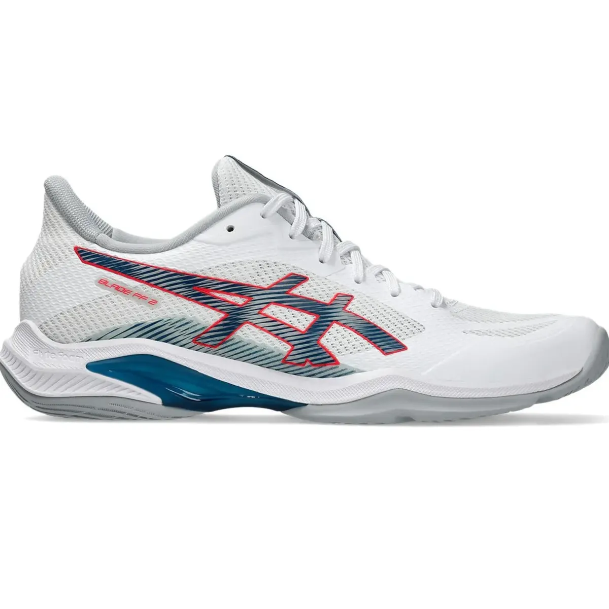 Asics Håndboldsko|Badmintonsko-Blade FF 2 Indendørssko Herre White / Mako Blue