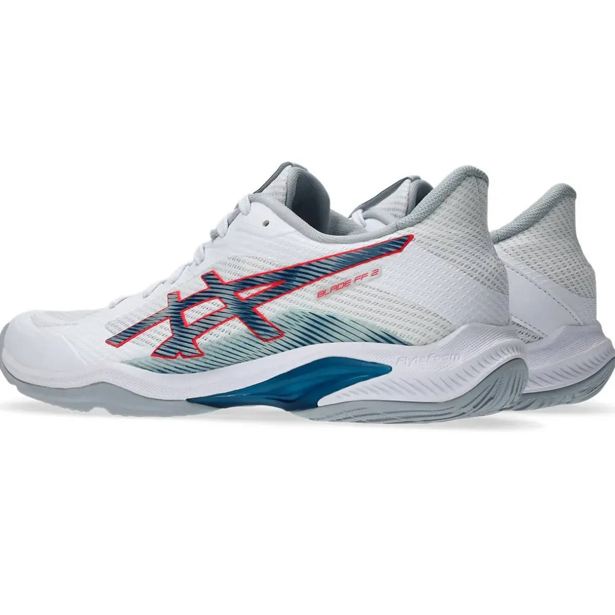 Asics Håndboldsko|Badmintonsko-Blade FF 2 Indendørssko Herre White / Mako Blue