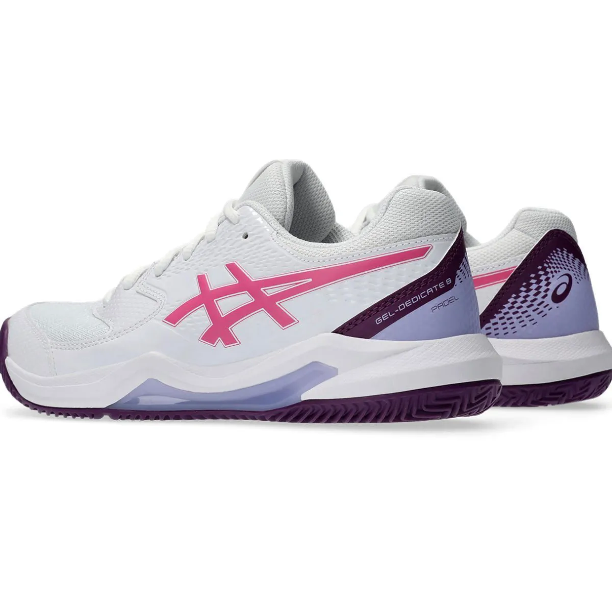 Asics Padelsko|Indendørssko-Gel-Dedicate 8 Padel Indendørssko Dame White / Dragon Fruit