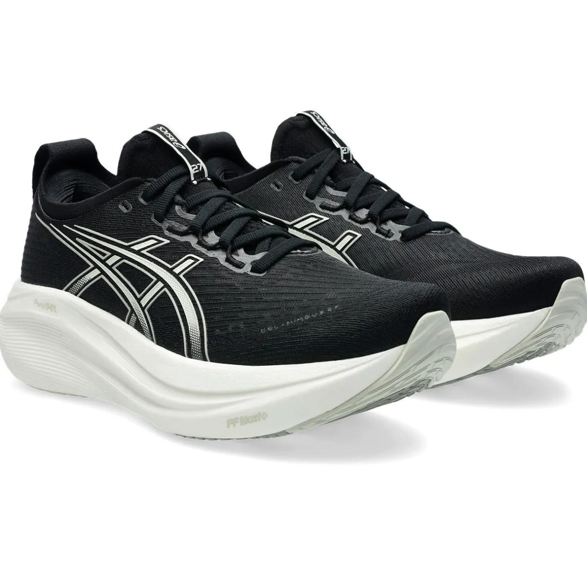 Asics Løbesko|Løbesko-Gel-Nimbus 27 Løbesko Dame Black / Lake Grey