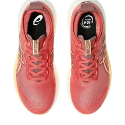 Asics Løbesko|Løbesko-Gel-Nimbus 27 Løbesko Dame  Dark Pink Clay / Orange Glow