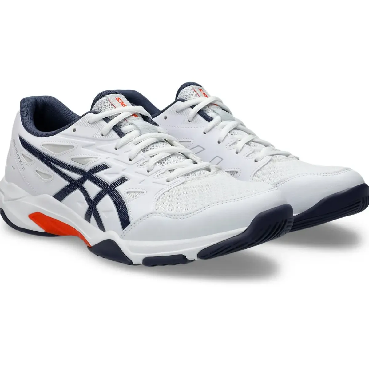 Asics Håndboldsko|Padelsko-Gel-Rocket 11 Indendørssko Herre White / Indigo Fog