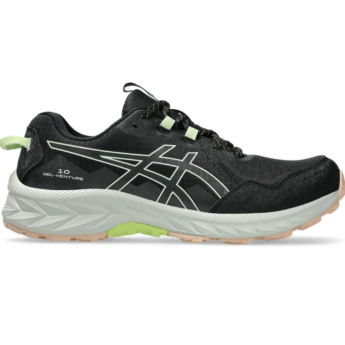Asics Fodtøj|Løbesko-Gel-Venture 10 Damesko Black / Whisper Green