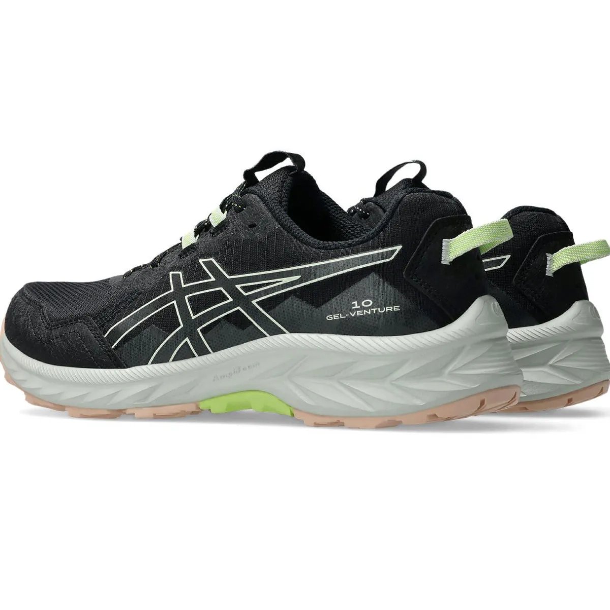 Asics Fodtøj|Løbesko-Gel-Venture 10 Damesko Black / Whisper Green