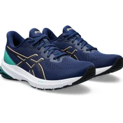 Asics Løbesko|Løbesko-GT-1000 Version 12 Løbesko Dame  Blue Expanse / Champagne