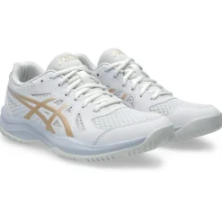 Asics Håndboldsko|Badmintonsko-Upcourt 6 Indendørssko Dame White / Champagne