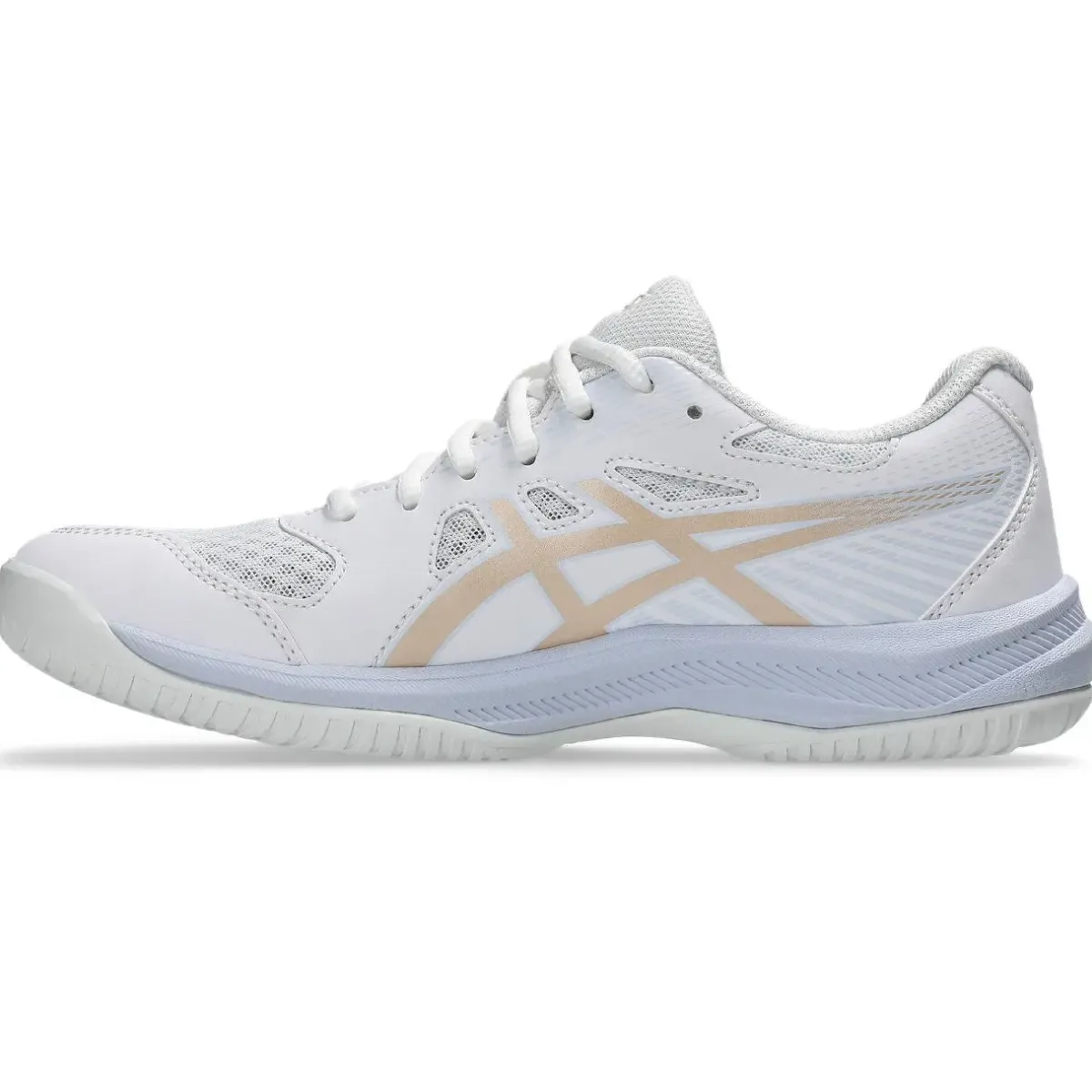 Asics Håndboldsko|Badmintonsko-Upcourt 6 Indendørssko Dame White / Champagne