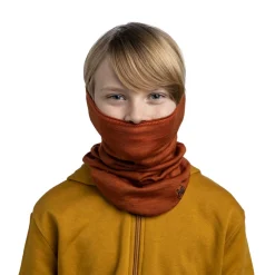 Buff Vintertøj|Vintertøj-Merino Lightweight Junior Halsedisse Børn  Solid Cinnamon