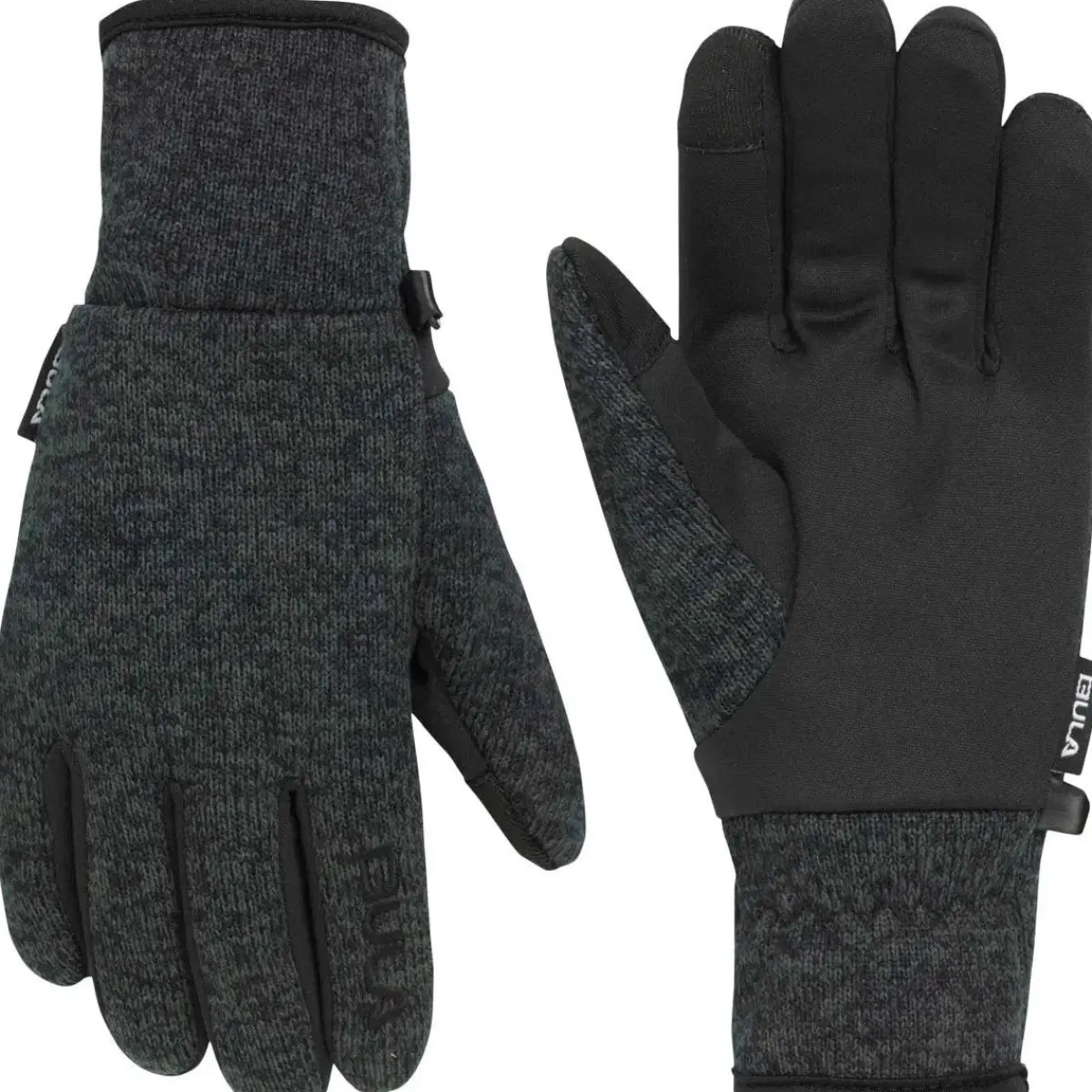 Bula Vintertøj|Vintertøj-Calm Strikhandsker Herre, Sort