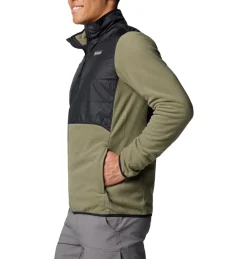 Columbia Beklædning|Outdoortøj-Basin Butte™ II Hybrid Fleecejakke Herre  Stone Green / Black