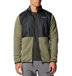 Columbia Beklædning|Outdoortøj-Basin Butte™ II Hybrid Fleecejakke Herre Stone Green / Black
