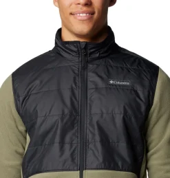 Columbia Beklædning|Outdoortøj-Basin Butte™ II Hybrid Fleecejakke Herre Stone Green / Black