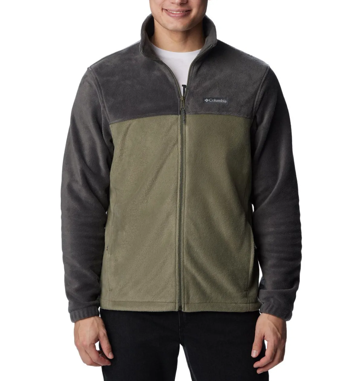 Columbia Beklædning|Outdoortøj-Steens Mountain Full Zip 2.0 Fleecejakke Herre Shark / Stone Green