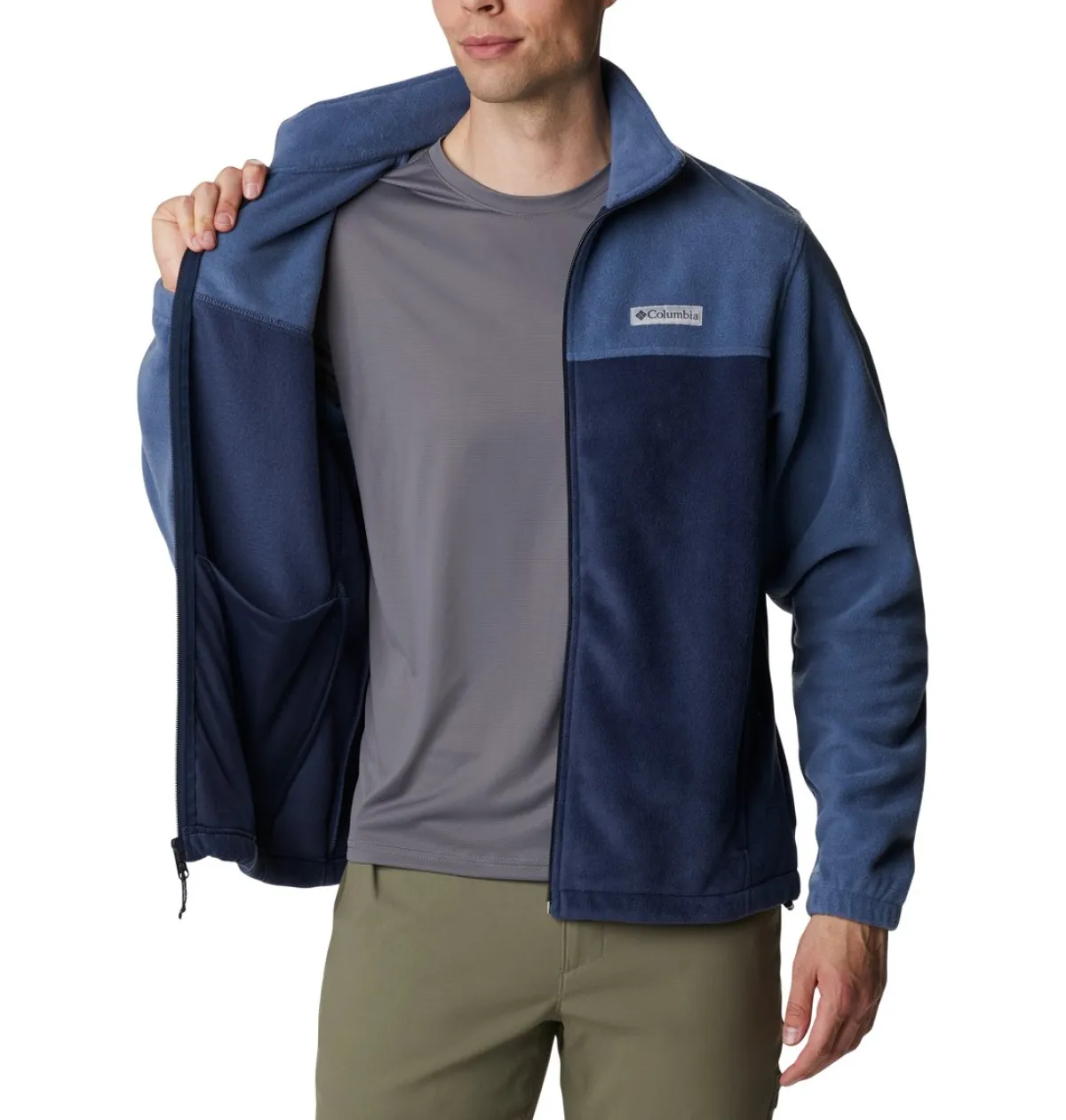 Columbia Beklædning|Outdoortøj-Steens Mountain Full Zip 2.0 Fleecejakke Herre Dark Mountain / Collegiate Navy