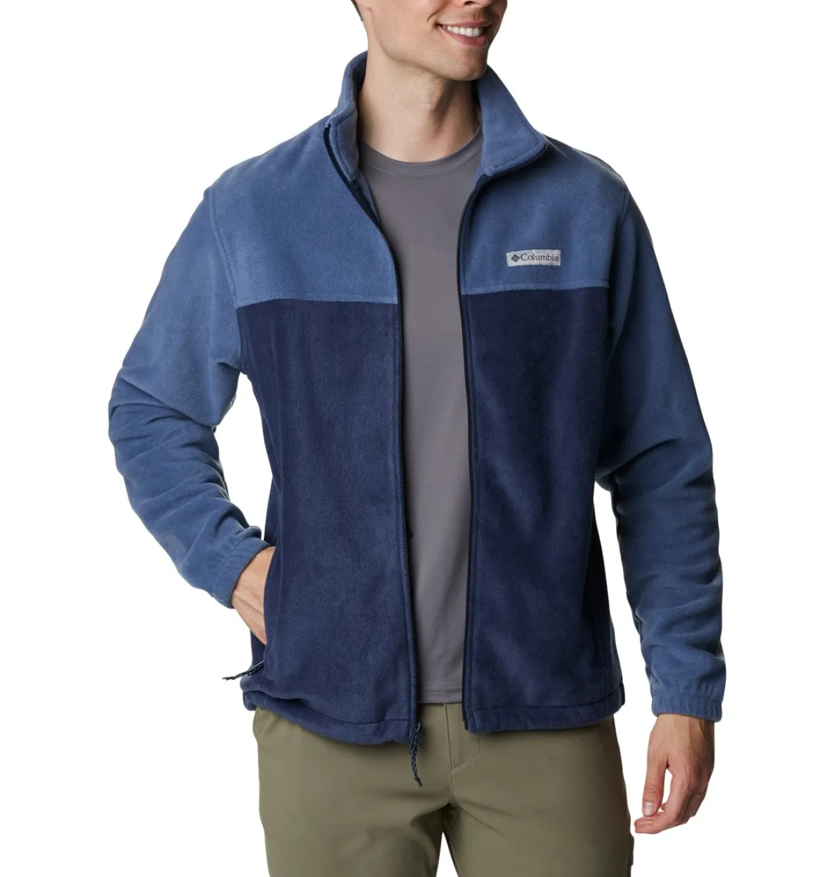 Columbia Beklædning|Outdoortøj-Steens Mountain Full Zip 2.0 Fleecejakke Herre Dark Mountain / Collegiate Navy