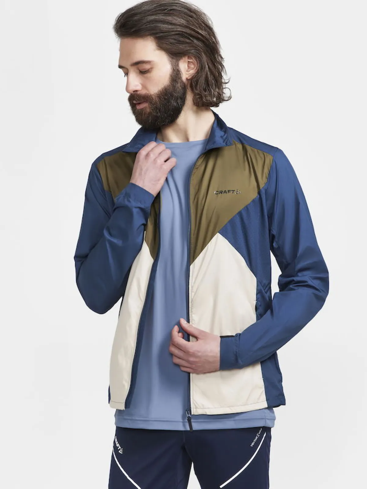 Craft Løbetøj|Løbetøj-Advanced Essence Wind Løbejakke Herre, tide Tide / Botanic