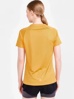 Craft Løbetøj|Løbetøj-Core Unify Logo T-shirt Dame, varm gul