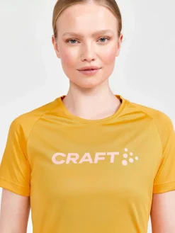 Craft Løbetøj|Løbetøj-Core Unify Logo T-shirt Dame, varm gul