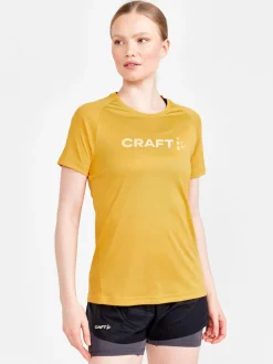 Craft Løbetøj|Løbetøj-Core Unify Logo T-shirt Dame, varm gul