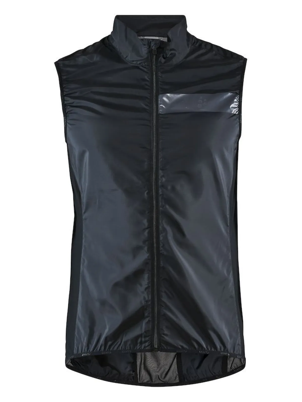 Craft Cykeltøj-Essence Light Wind Vest Herre BlackMateriale: Body: 85% Genanvendt Polyester 15% Polyester Side Panels: 90% Polyamid 10% Elastan Back Sleeves: 90% Polyamid 10% ElastanMeget let, vindtæt og vandafvisende cykeljakke fra Craft.Specifikationer:- Vind- og vandafvisende materiale- Ventilationspaneler i svedområderne- Strækpaneler- Kan pakkes samme i egen baglomme- Elastikbånd forneden- Refleksdetaljer for øget synlighedDetaljer