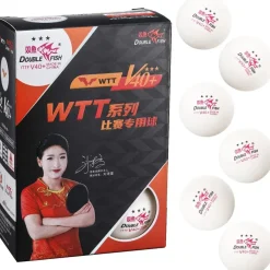 Double Fish Bordtennisudstyr-V40+ 6-Pak Bordtennisbolde