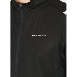 Endurance Løbetøj|Løbetøj-Diker 4-Way Stretch Løbejakke Herre, sort