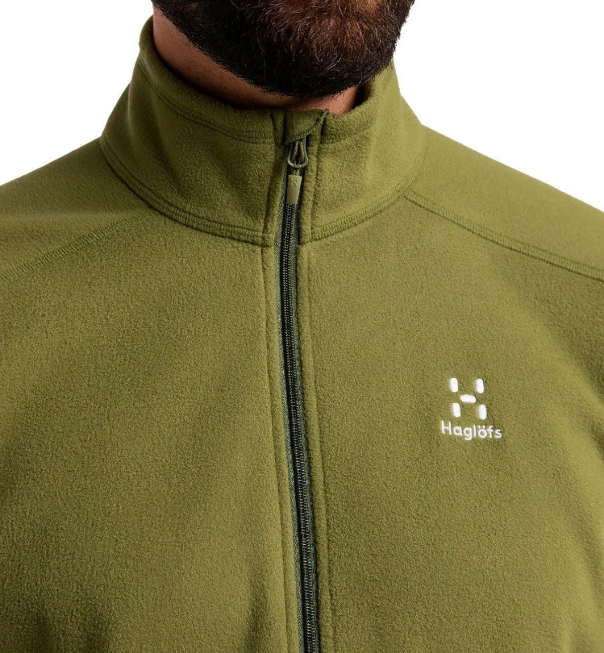 Haglöfs Beklædning|Vintertøj-Buteo Fleecetrøje Herre, oliven grøn