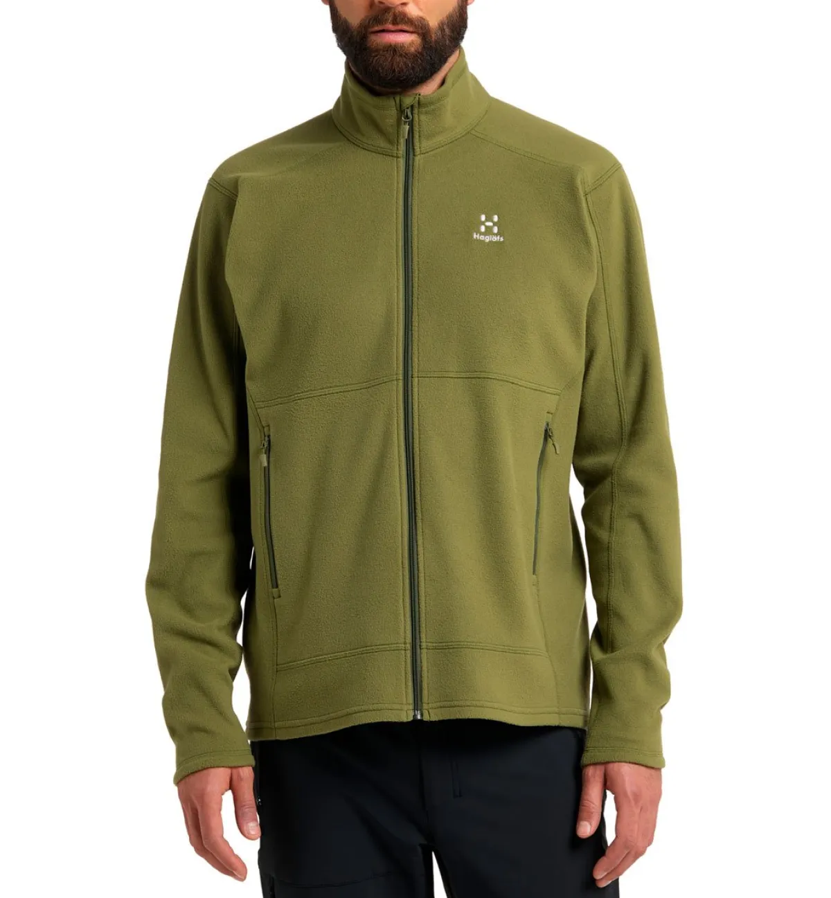 Haglöfs Beklædning|Vintertøj-Buteo Fleecetrøje Herre, oliven grøn