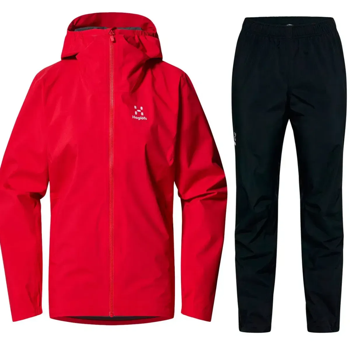 Haglöfs Regntøj|Regntøj-Korp Proof Regnsæt Dame, bright red 5RA Bright Red