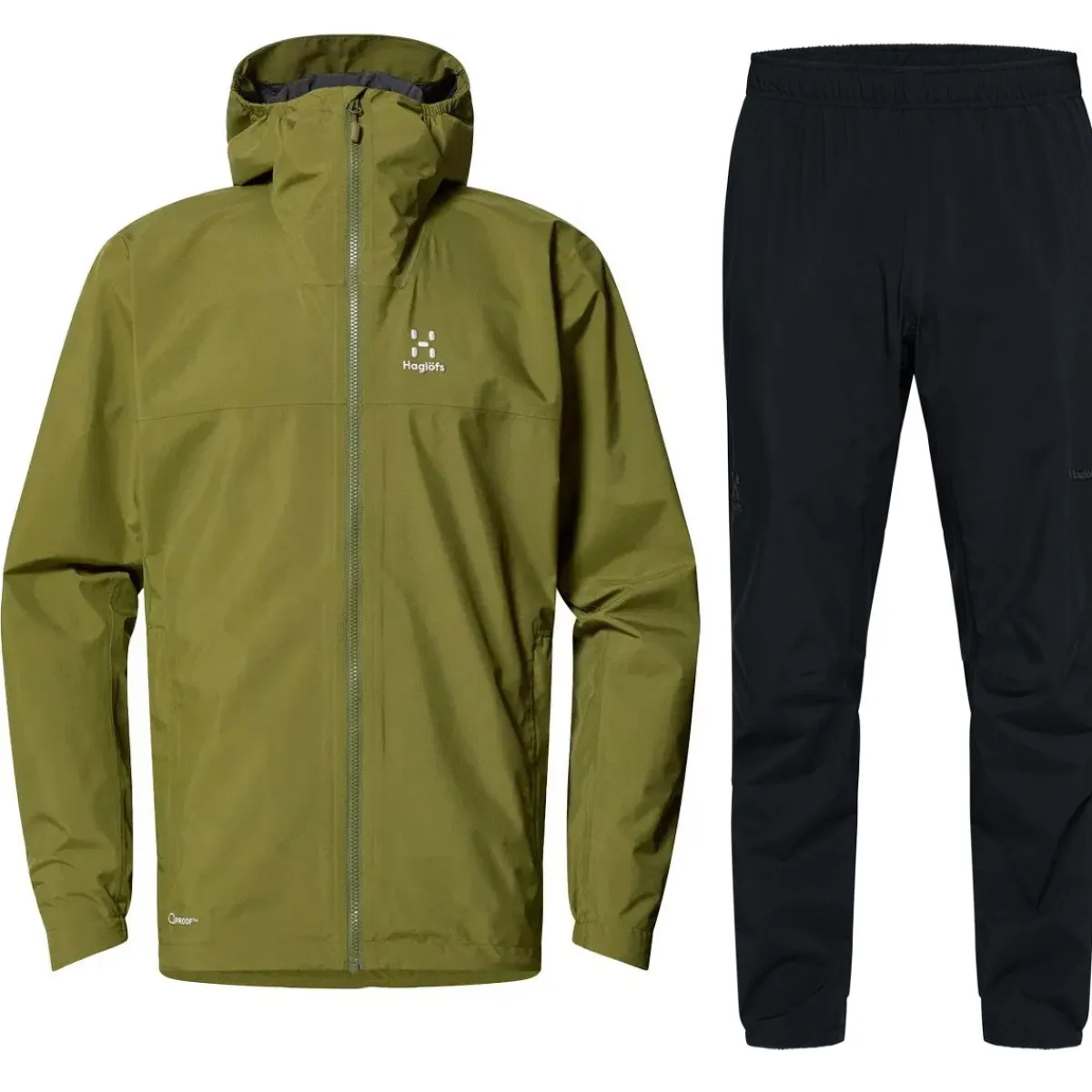 Haglöfs Regntøj|Regntøj-Korp Proof Regnsæt Herre, olive green 4VY Olive Green