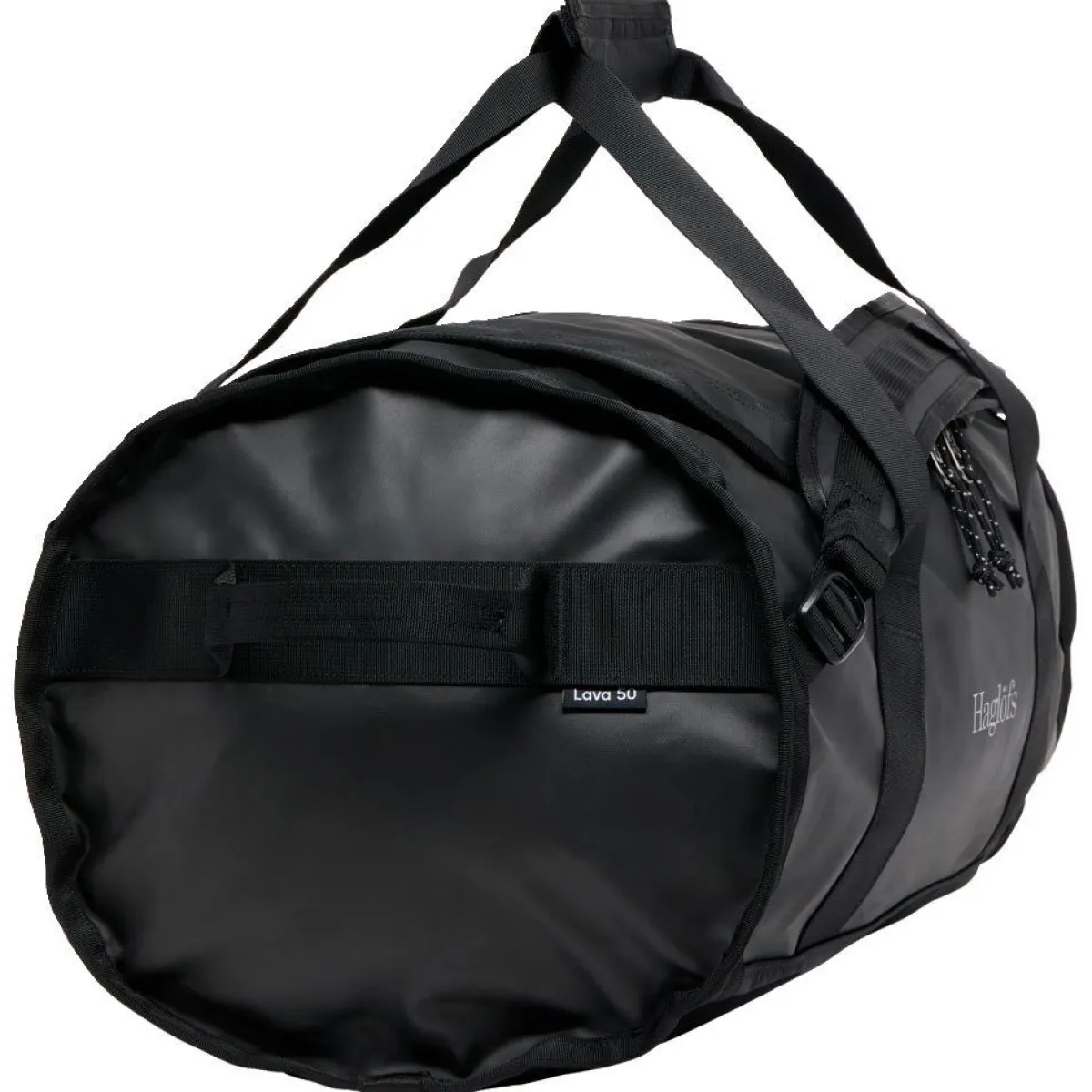 Haglöfs Rejsetasker|Duffelbags-Lava 50 Duffelbag - True Black True BlackMateriale: 900D Polyester med TPE-bagside, 4200D Oxford PolyamidMål: Højde: 31 cm Dybde: 35 cm Bredde: 53 cmVægt: Ca. 1030 gram (50 Liter)En driftsikker rejsetaske plads til alt dit udstyr. Lava er fremstillet rundt om et stort hovedrum med en indvendig, dokumentlomme med lynlås, og et andet rum med lynlås, hvilket kan fordobles som en lomme til at lægge tasken i. Behagelige, justerbare skulderremme, bærehåndtag og løftehåndtag lader dig bære den præcis, hvor du vil.Specifikationer:- Rummeligt hovedrum- Forstærket dobbelt lag i bunden- Forstærkede hjørner- Bærehåndtag- Indvendig lynlåslomme til dokumenter- Aftagelige, justerbare skulderremmene- Indvendigt, lynlåsrum tillader dig at opdele ekstra udstyr eller tøj og kan også deles som opbevaringslommeDetaljer