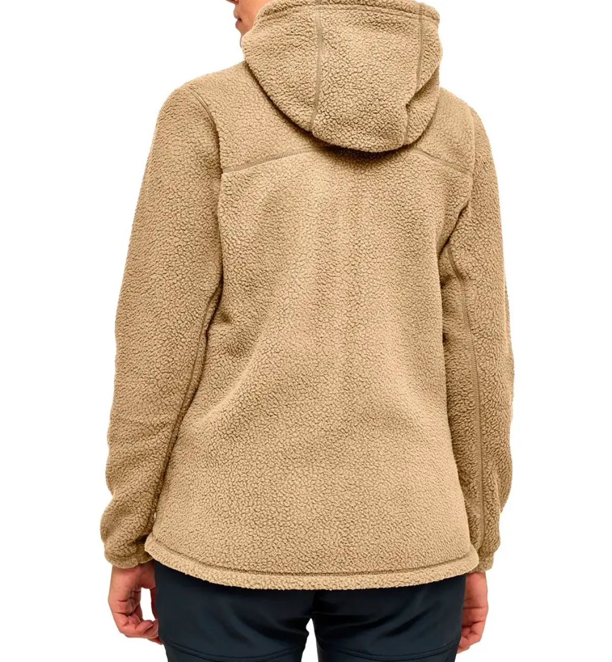 Haglöfs Beklædning|Outdoortøj-Malung Pile Hood Fleecetrøje Dame, sand