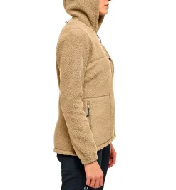Haglöfs Beklædning|Outdoortøj-Malung Pile Hood Fleecetrøje Dame, sand
