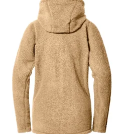 Haglöfs Beklædning|Outdoortøj-Malung Pile Hood Fleecetrøje Dame, sand
