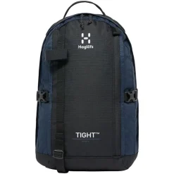 Haglöfs Rygsække|Tasker Og Rygsække-Tight Small Rygsæk , True Black / Tarn Black True Black / Tarn BlackVolume: ca. 15 literMål (højde x dybde x bredde): 46x22x27 cmVægt: ca. 480 gDen populære Tight rygsæk fra Haglöfs er tilbage i en opdateret version. Haglöfs kombinerer genanvendte materialer med et markant, ikonisk design.De dråbeformede for- og sidepaneler sikrer et lavt tyngdepunkt, hvilket gør den anvendelig til alle former for aktiviteter. Som navnet Tight hentyder – sidder den helt tæt om din ryg takket være de formede stropper og det ergonomisk formede rygpanel. Udstyret med ekstra bærepunkter, smarte funktioner og justeringsmuligheder.Masser af anvendelsesmuligheder: Udviklet som outdor dagstursrygsæk, rigtig fin til hverdagsbrug og populær til skolebrug.Fakta:- 100 % genanvendt hovedbestanddel, vejrbestandigt og meget holdbart stof- Dråbeformet forside og sidepaneler for et lavt tyngdepunkt- Anatomisk formede skulderremme- En inderlomme med lynlås- En lynlåslomme med let adgang foran- Aftageligt isøksefæste- Reflekslogoer sikrer, at du kan ses- Kompressionsremme i siden for at sikre indholdet- Justerbart hoftebælte, aftageligt- Justerbar brystrem, der giver bedre komfort, når du går- Håndtag i toppen, der er let at gribe fat i- Nøgleholder- Overfladerne er imprægneret med DWR uden fluorocarbon: hjælper med at holde vand og smuds borteDetaljer