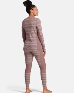 Kari traa Skitøj|Vintertøj-Åkle Merinould Skiundertøjssæt Dame  Taupe