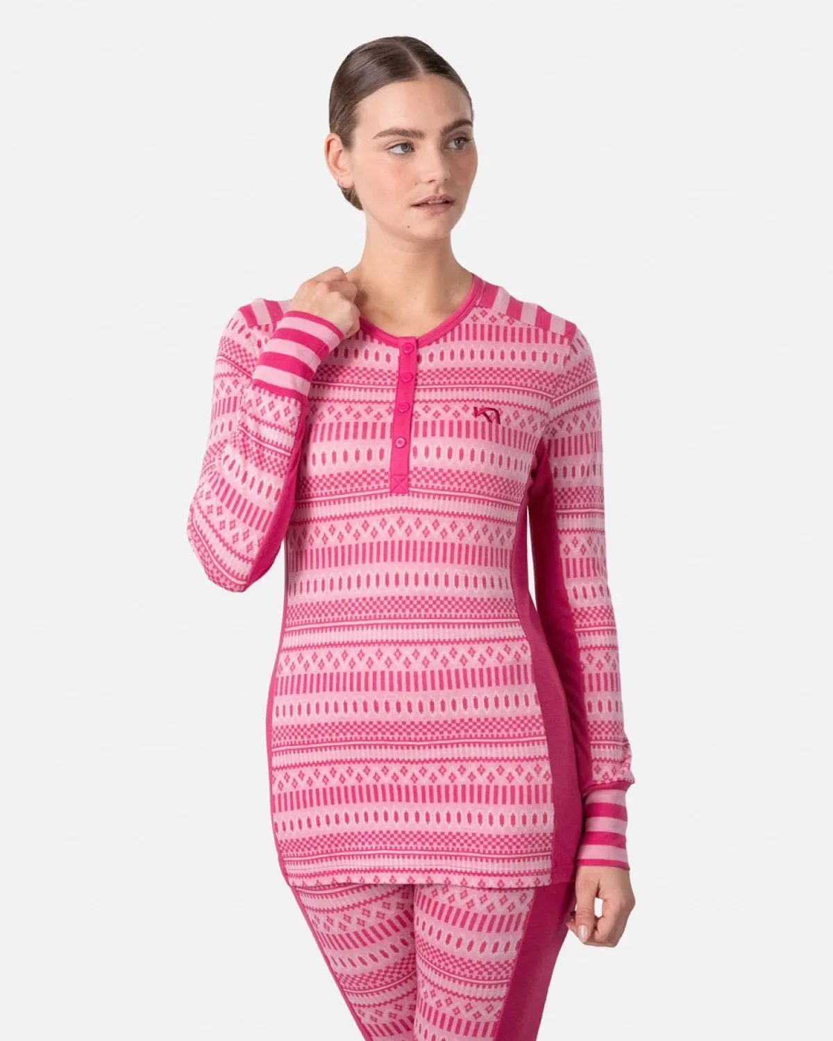 Kari traa Skitøj|Skitøj-Åkle Merinould Skiundertrøje Dame, berry Berry