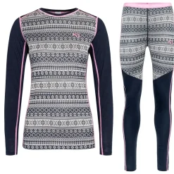 Kari traa Skitøj|Vintertøj-Mina Merinould Skiundertøjssæt Dame, Royal