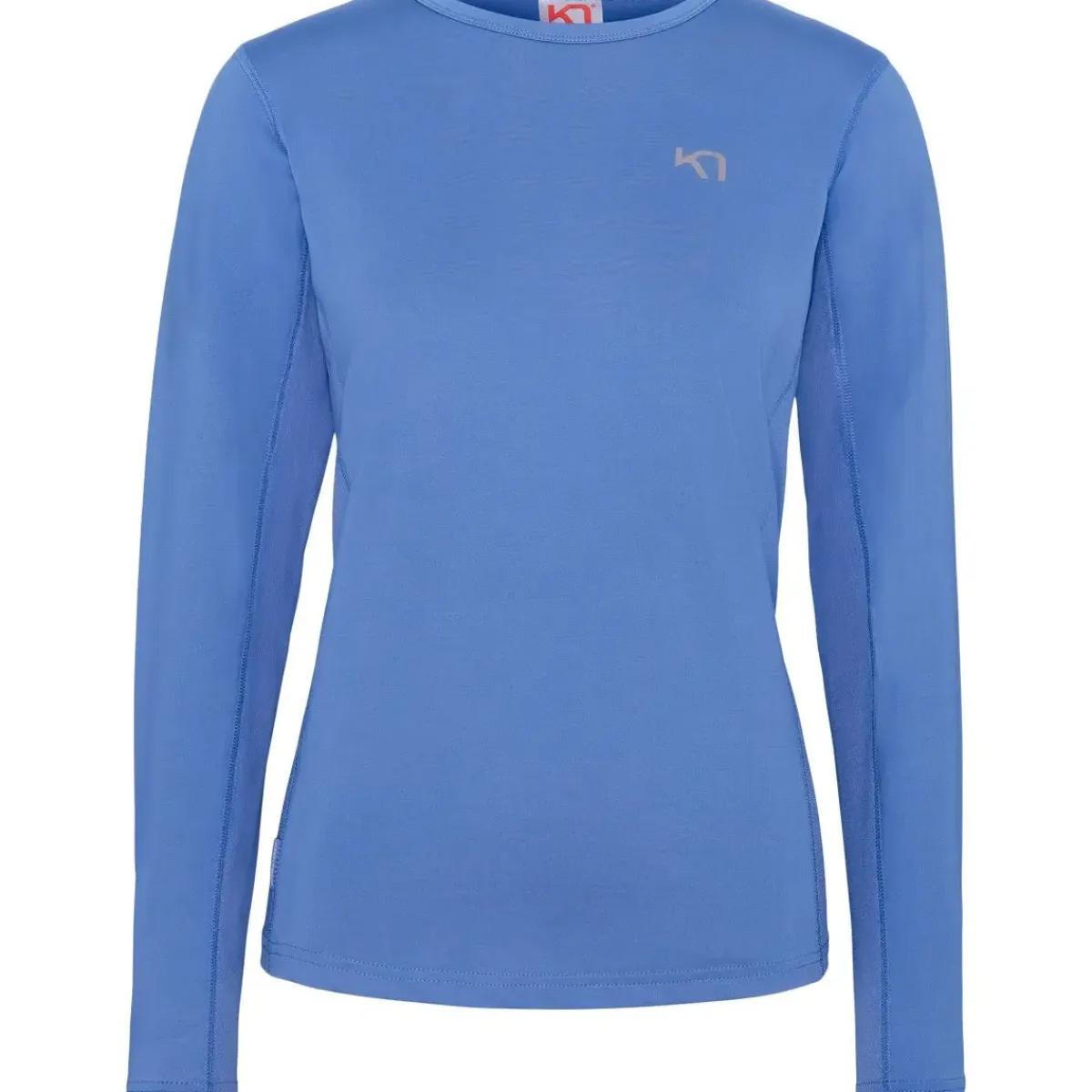 Kari traa Træningstøj|Træningstøj-Myrblå Langærmet Trænings-T-Shirt Dame