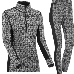 Kari traa Skitøj|Vintertøj-Rose H/Z Merinould Skiundertøjssæt Dame, black  Black