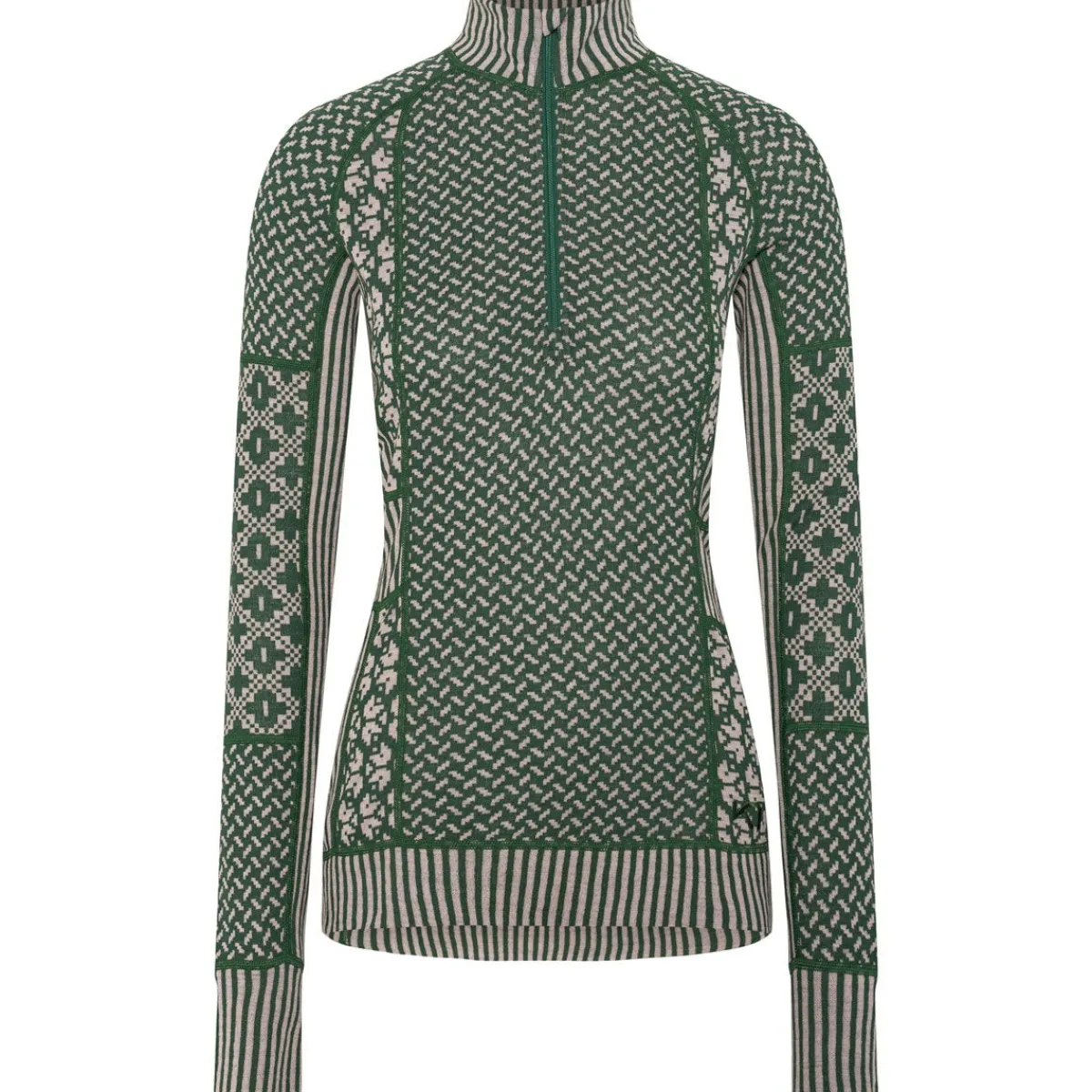 Kari traa Vintertøj|Skitøj-Smekker Half-Zip Skiundertrøje Dame