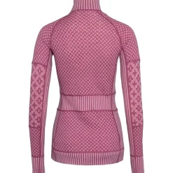 Kari traa Skitøj|Vintertøj-Smekker Half-Zip Skiundertrøje Dame, plum