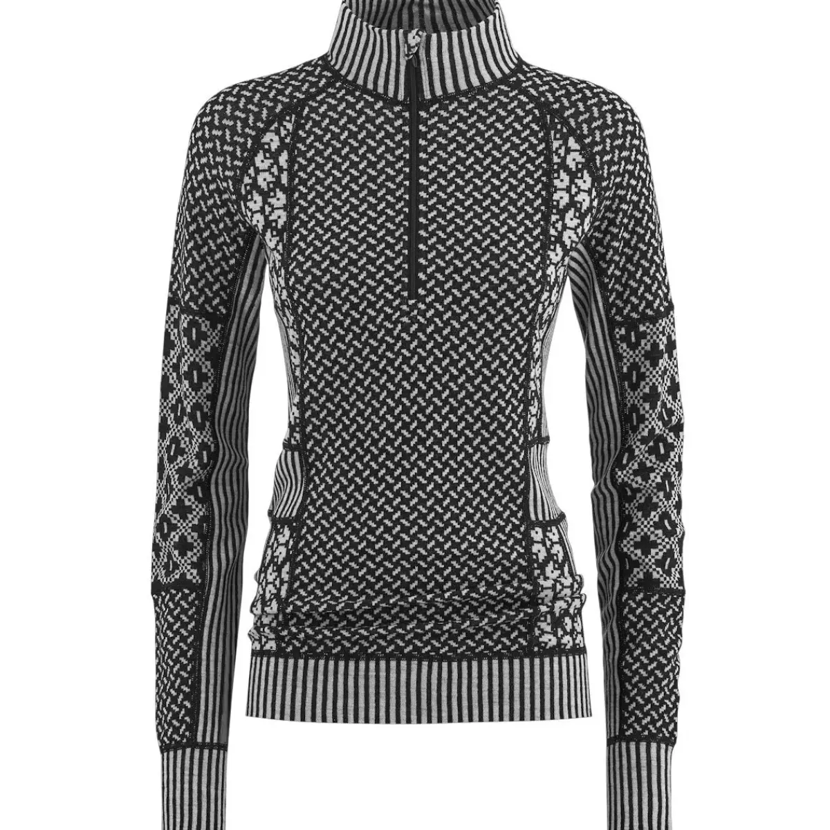 Kari traa Skitøj|Vintertøj-Smekker Half-Zip Skiundertrøje Dame, black Rouge