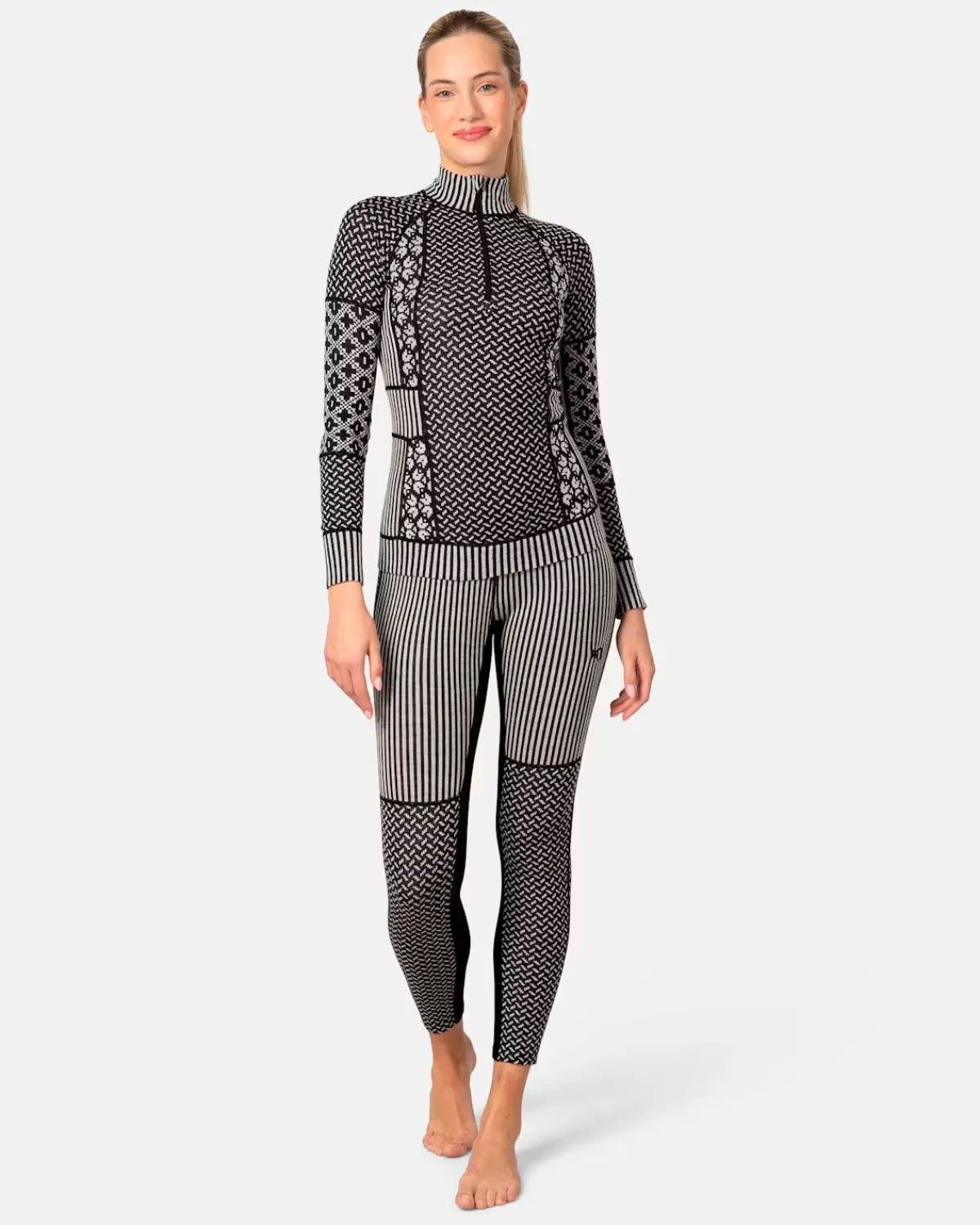 Kari traa Skitøj|Vintertøj-Smekker Half-Zip Skiundertrøje Dame, black Rouge