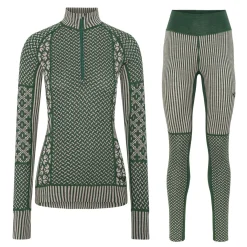 Kari traa Vintertøj|Skitøj-Smekker H/Z Merinould Skiundertøjssæt Dame, black Copy  Black