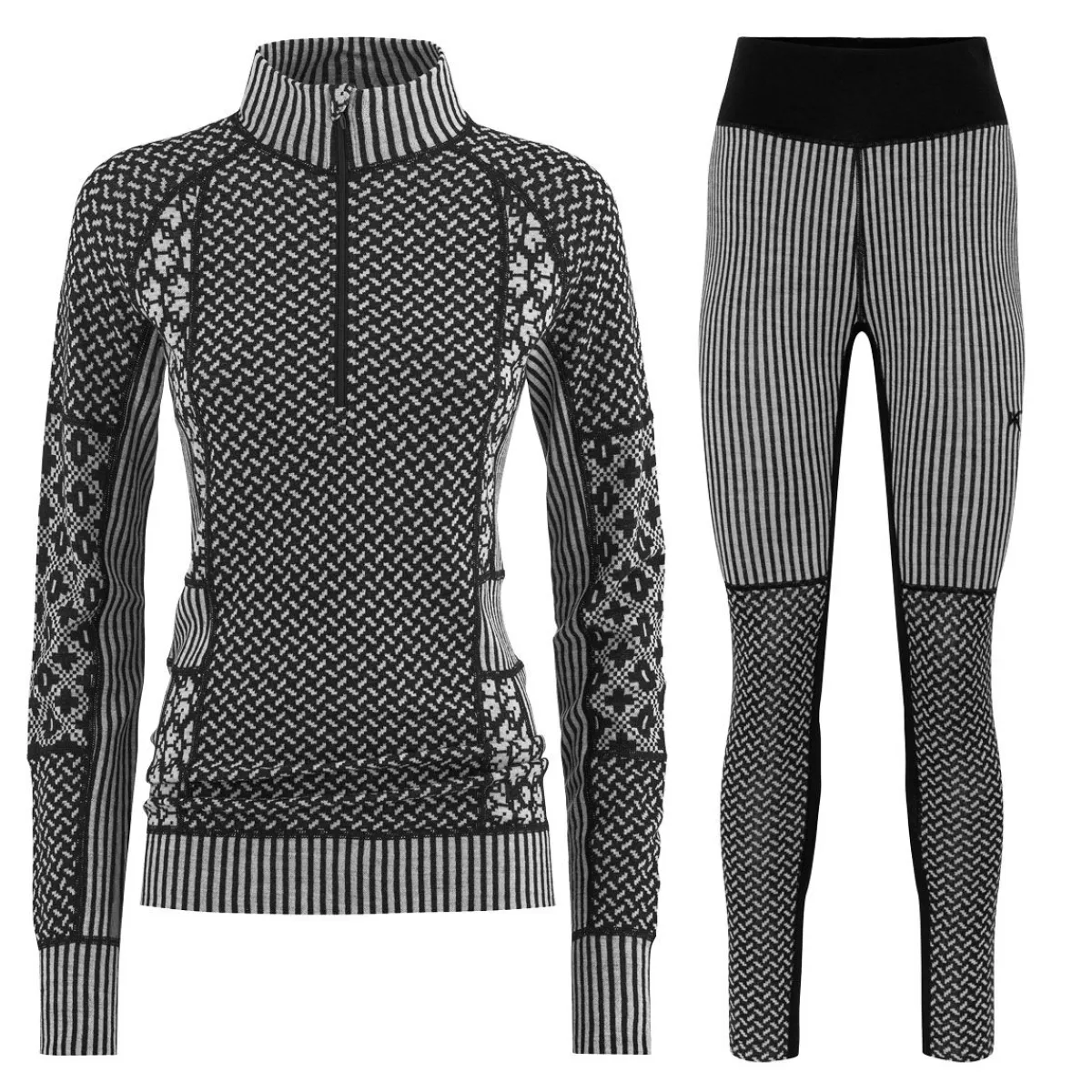 Kari traa Vintertøj|Skitøj-Smekker H/Z Merinould Skiundertøjssæt Dame, black Black