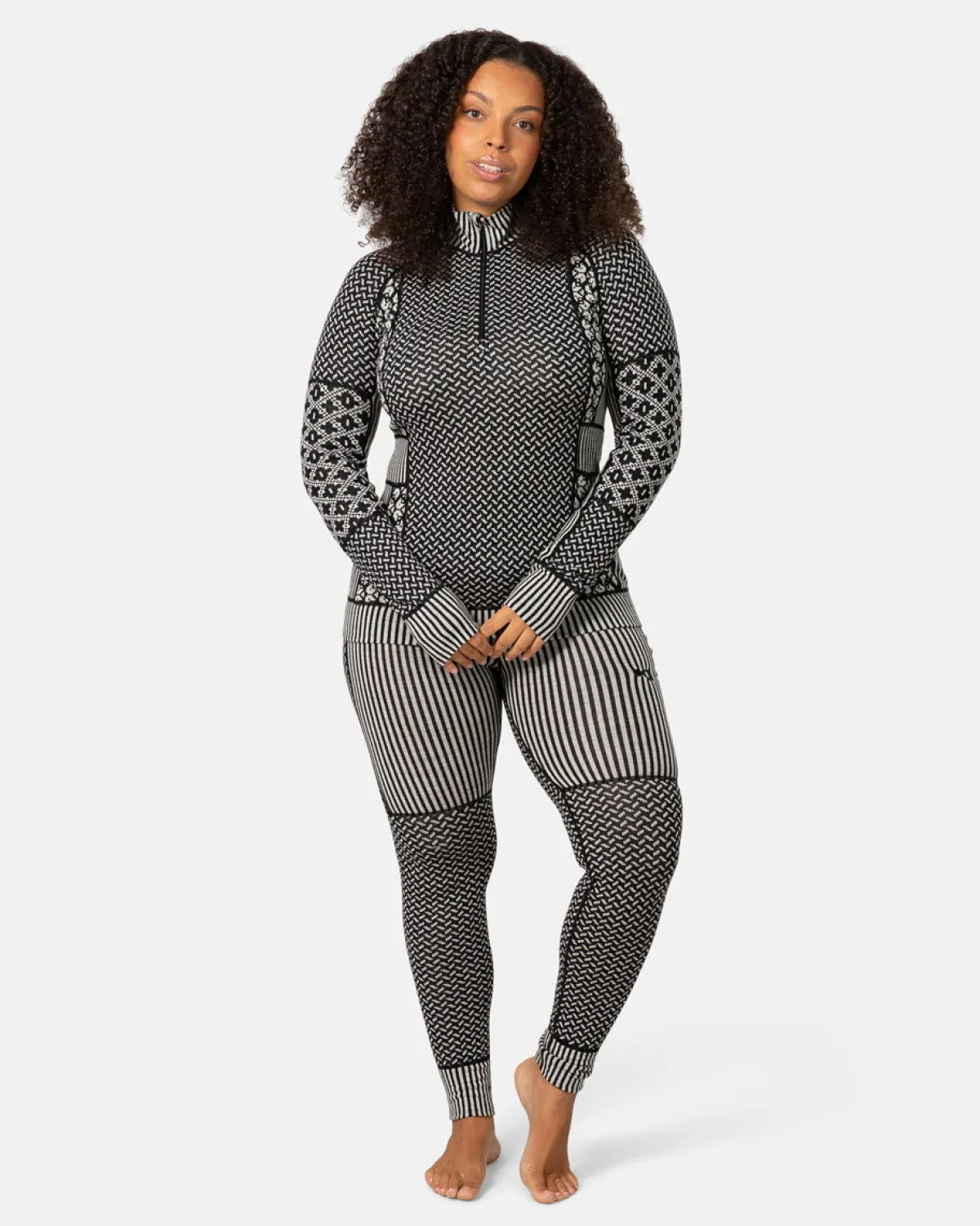 Kari traa Vintertøj|Skitøj-Smekker H/Z Merinould Skiundertøjssæt Dame, black Black