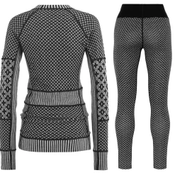 Kari traa Vintertøj|Skitøj-Smekker Merinould Skiundertøjssæt Dame, black  Black