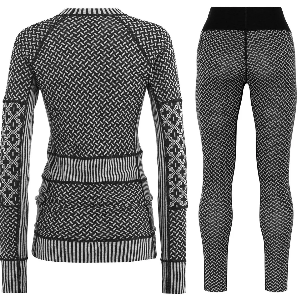 Kari traa Vintertøj|Skitøj-Smekker Merinould Skiundertøjssæt Dame, black Black