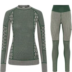 Kari traa Vintertøj|Skitøj-Smekker Merinould Skiundertøjssæt Dame, thyme  Thyme